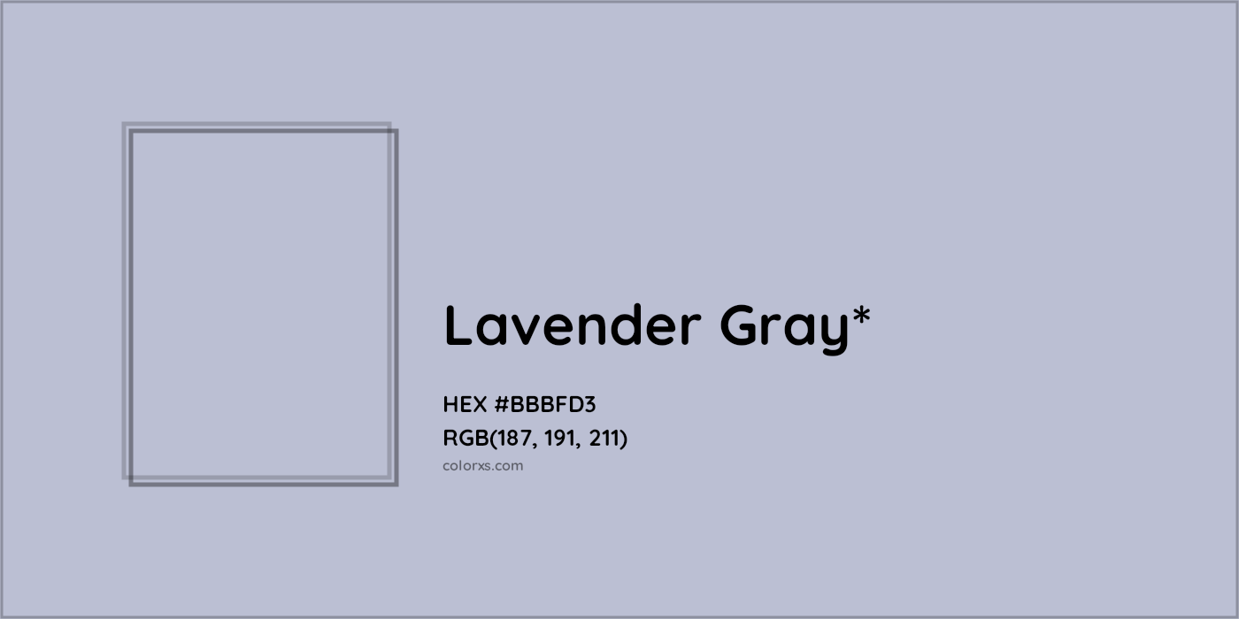 HEX #BBBFD3 Color Name, Color Code, Palettes, Similar Paints, Images