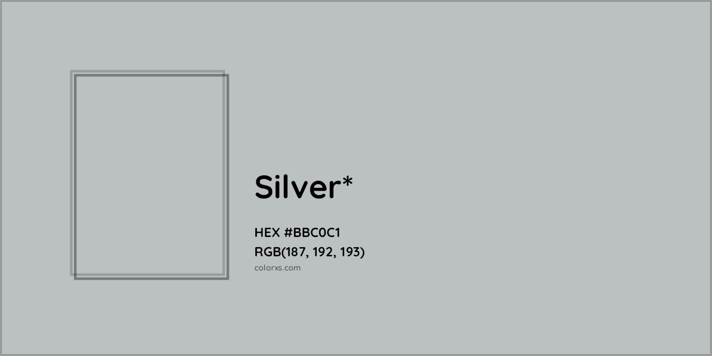 HEX #BBC0C1 Color Name, Color Code, Palettes, Similar Paints, Images
