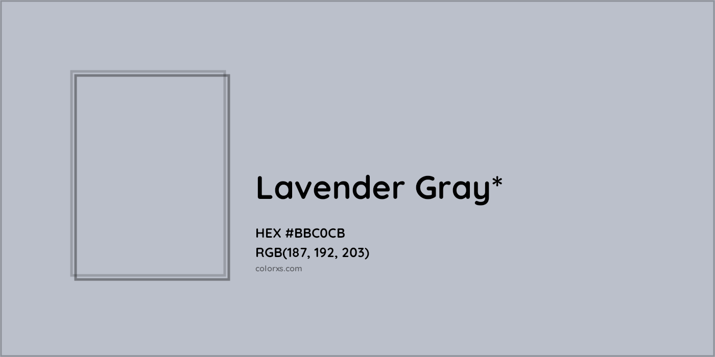 HEX #BBC0CB Color Name, Color Code, Palettes, Similar Paints, Images