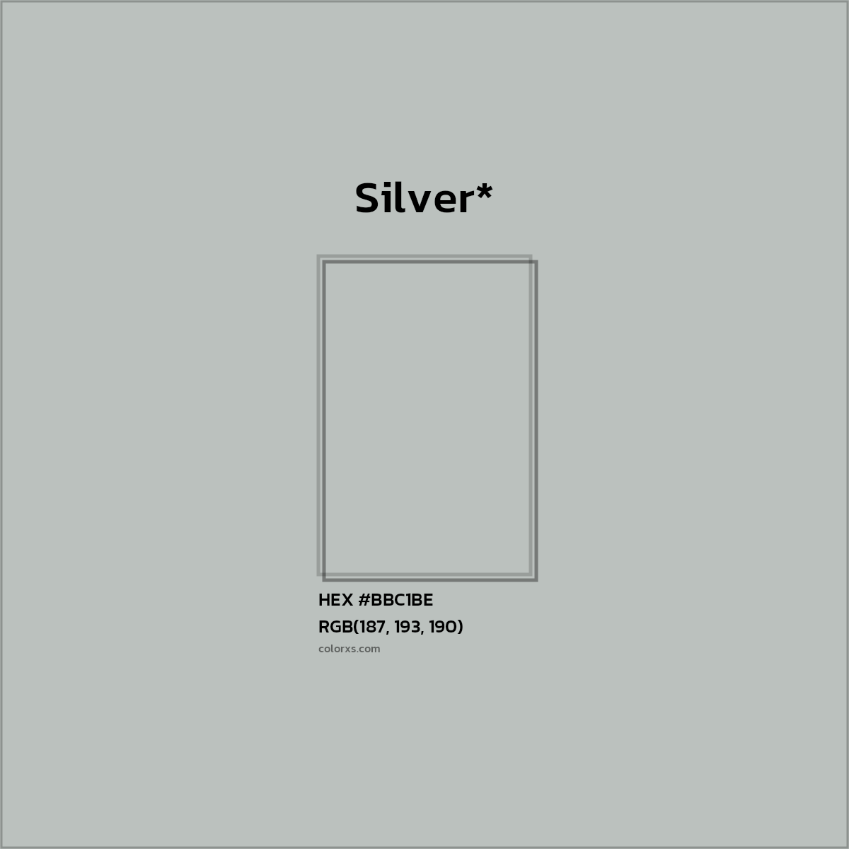HEX #BBC1BE Color Name, Color Code, Palettes, Similar Paints, Images