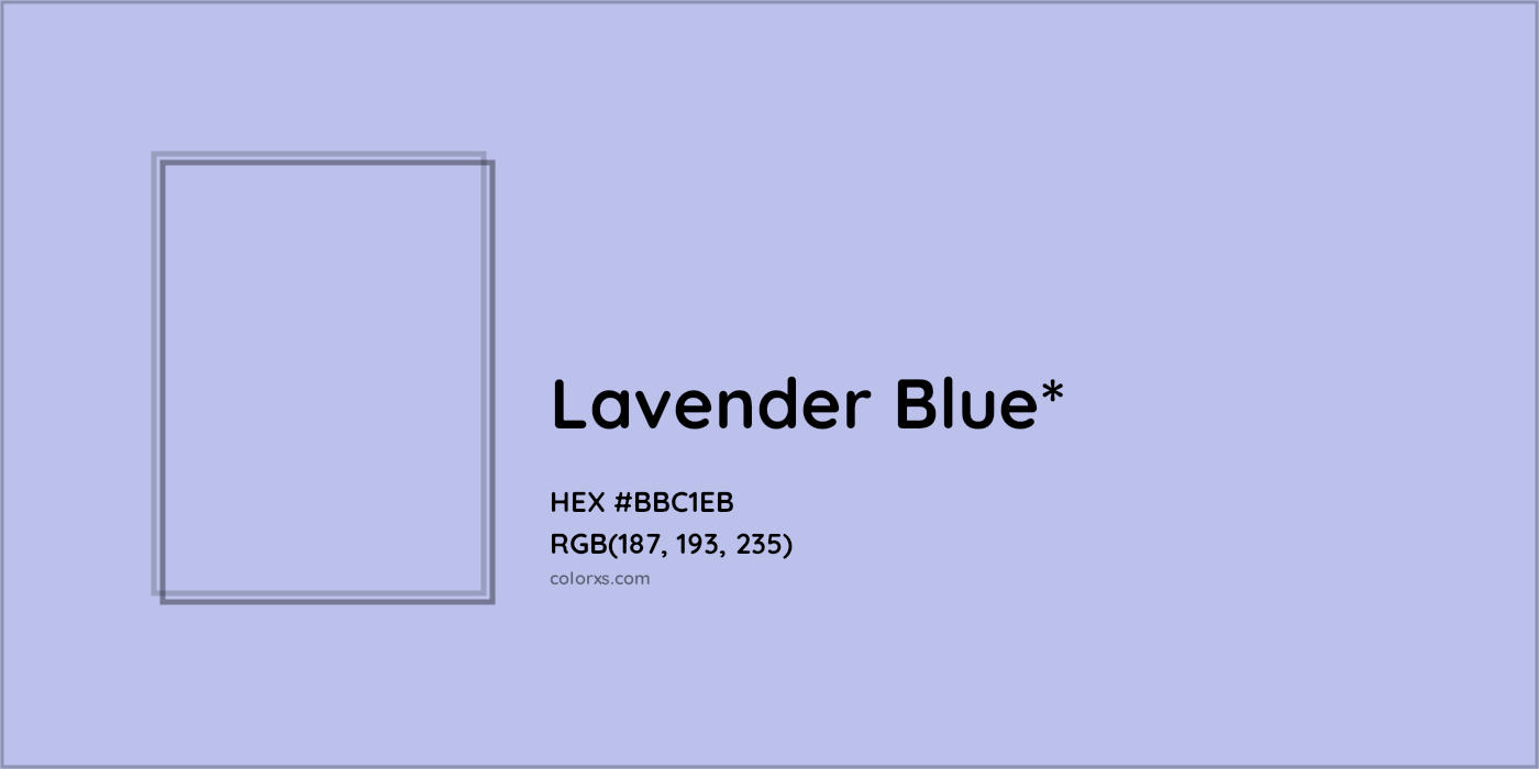 HEX #BBC1EB Color Name, Color Code, Palettes, Similar Paints, Images