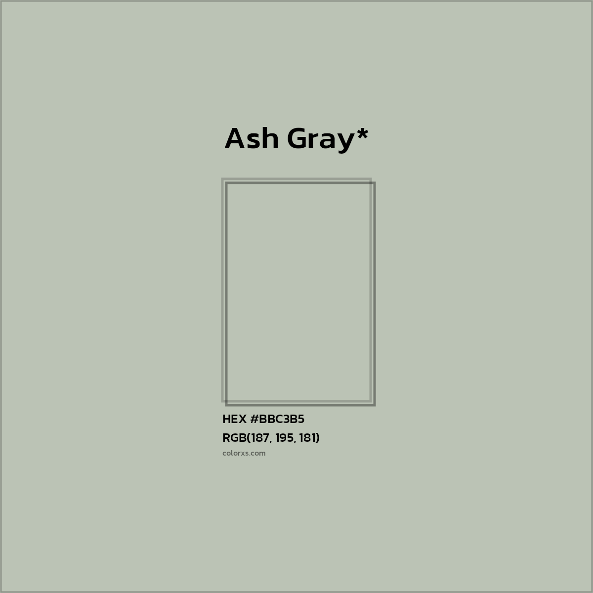 HEX #BBC3B5 Color Name, Color Code, Palettes, Similar Paints, Images