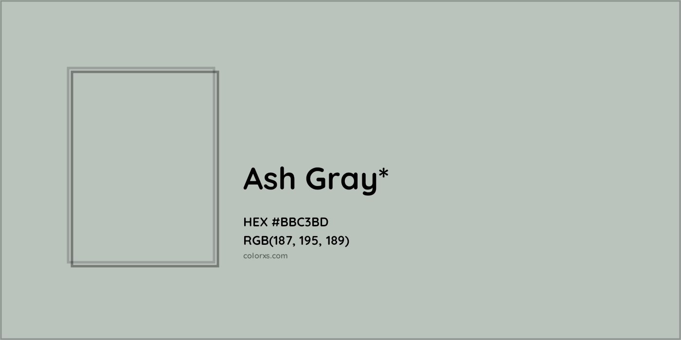 HEX #BBC3BD Color Name, Color Code, Palettes, Similar Paints, Images