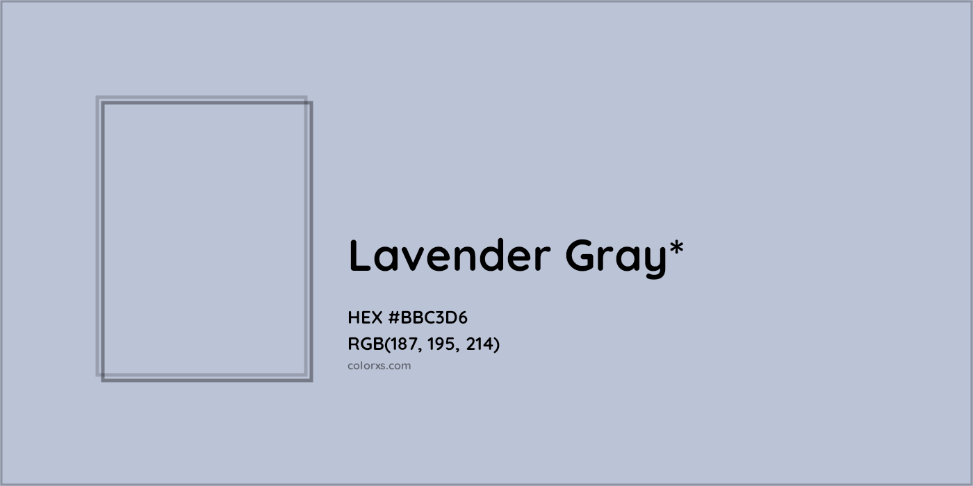 HEX #BBC3D6 Color Name, Color Code, Palettes, Similar Paints, Images