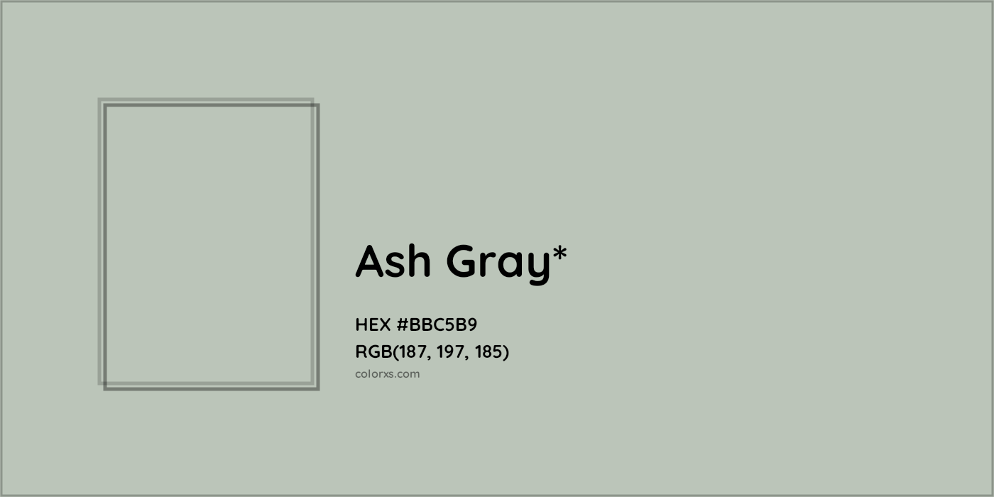 HEX #BBC5B9 Color Name, Color Code, Palettes, Similar Paints, Images
