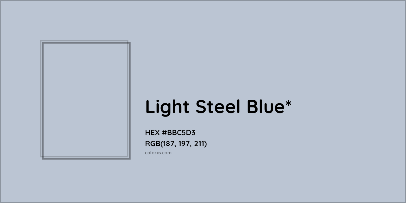 HEX #BBC5D3 Color Name, Color Code, Palettes, Similar Paints, Images