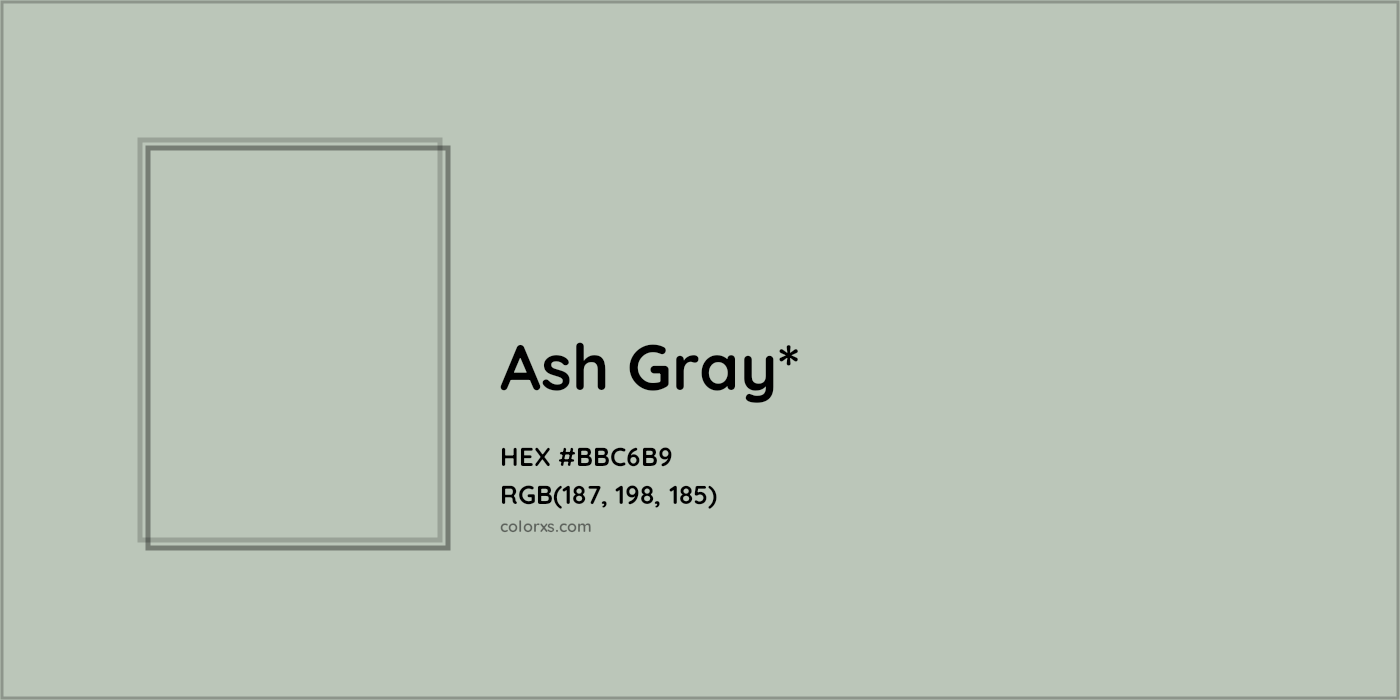 HEX #BBC6B9 Color Name, Color Code, Palettes, Similar Paints, Images