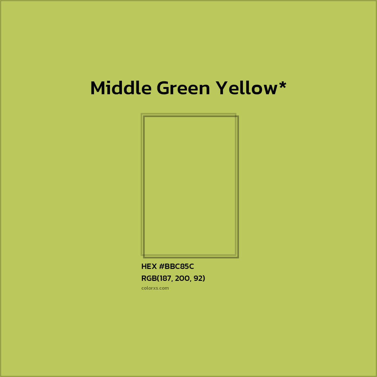 HEX #BBC85C Color Name, Color Code, Palettes, Similar Paints, Images