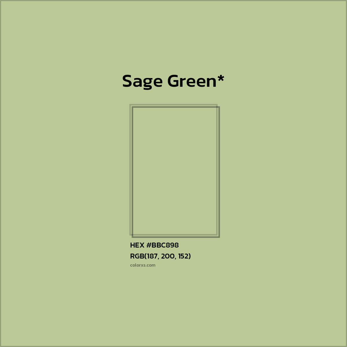 HEX #BBC898 Color Name, Color Code, Palettes, Similar Paints, Images