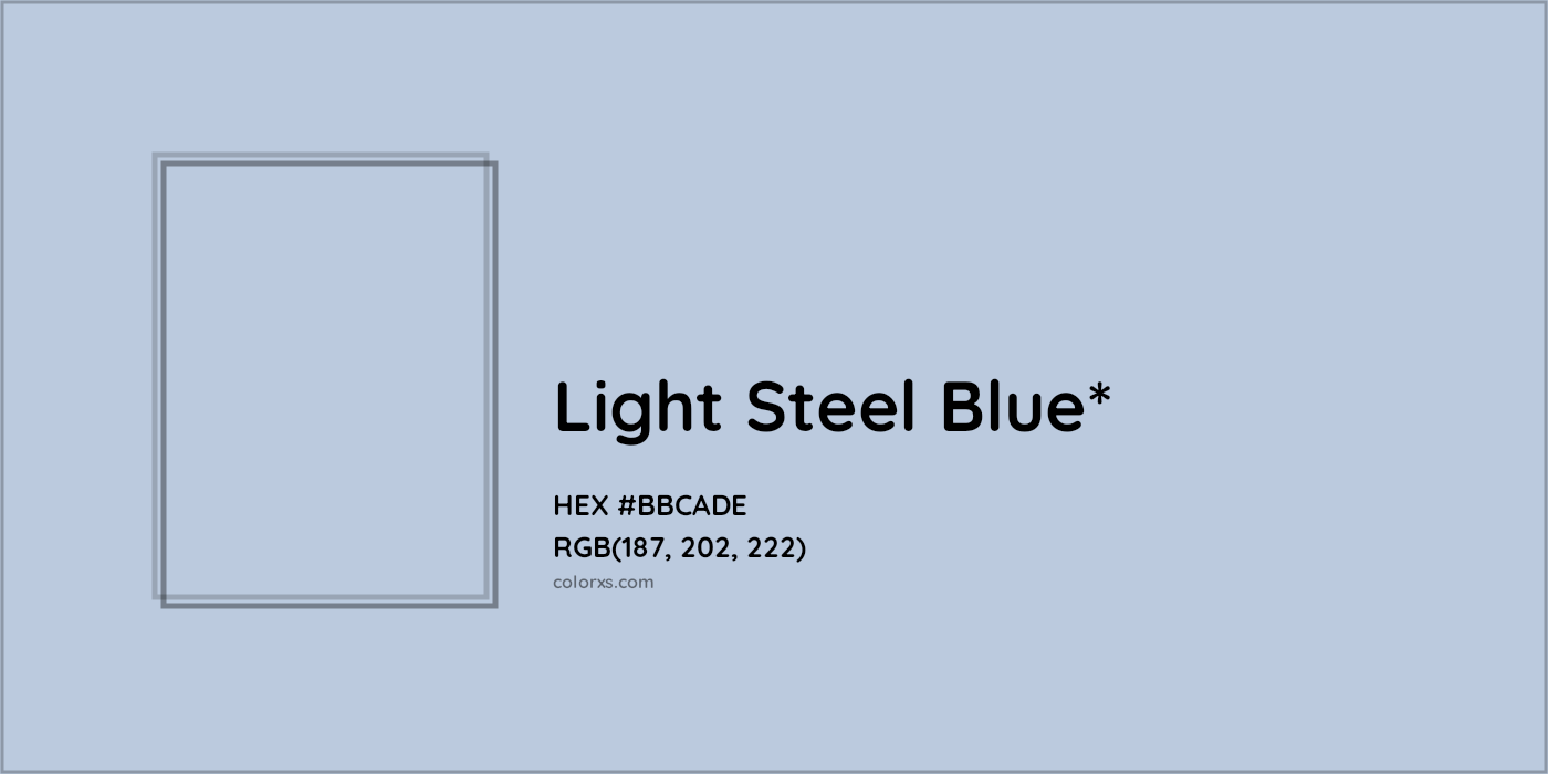 HEX #BBCADE Color Name, Color Code, Palettes, Similar Paints, Images