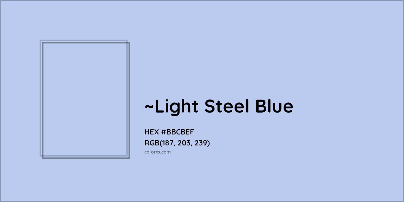 HEX #BBCBEF Color Name, Color Code, Palettes, Similar Paints, Images