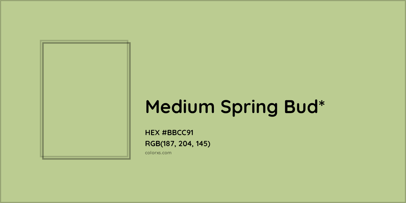 HEX #BBCC91 Color Name, Color Code, Palettes, Similar Paints, Images