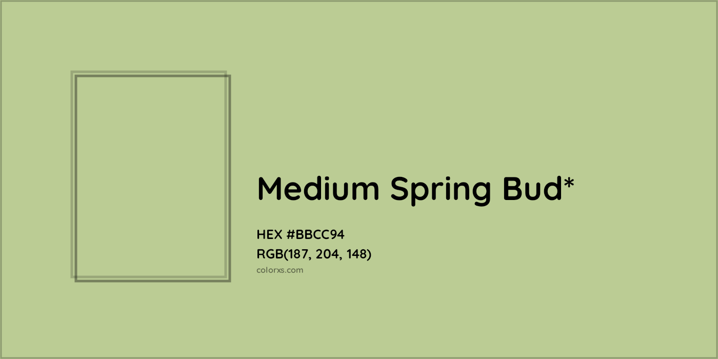 HEX #BBCC94 Color Name, Color Code, Palettes, Similar Paints, Images