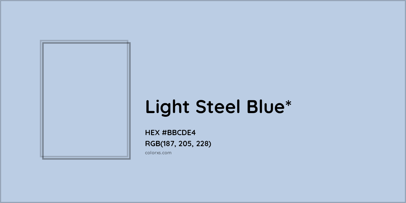 HEX #BBCDE4 Color Name, Color Code, Palettes, Similar Paints, Images