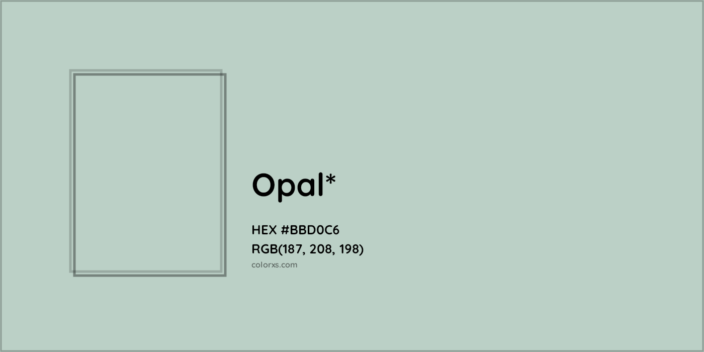 HEX #BBD0C6 Color Name, Color Code, Palettes, Similar Paints, Images