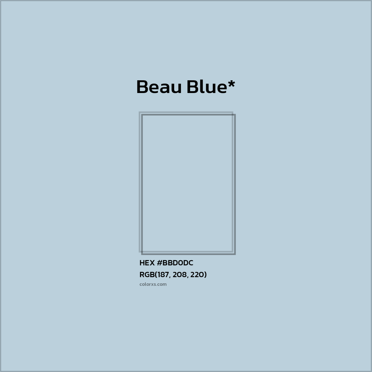 HEX #BBD0DC Color Name, Color Code, Palettes, Similar Paints, Images