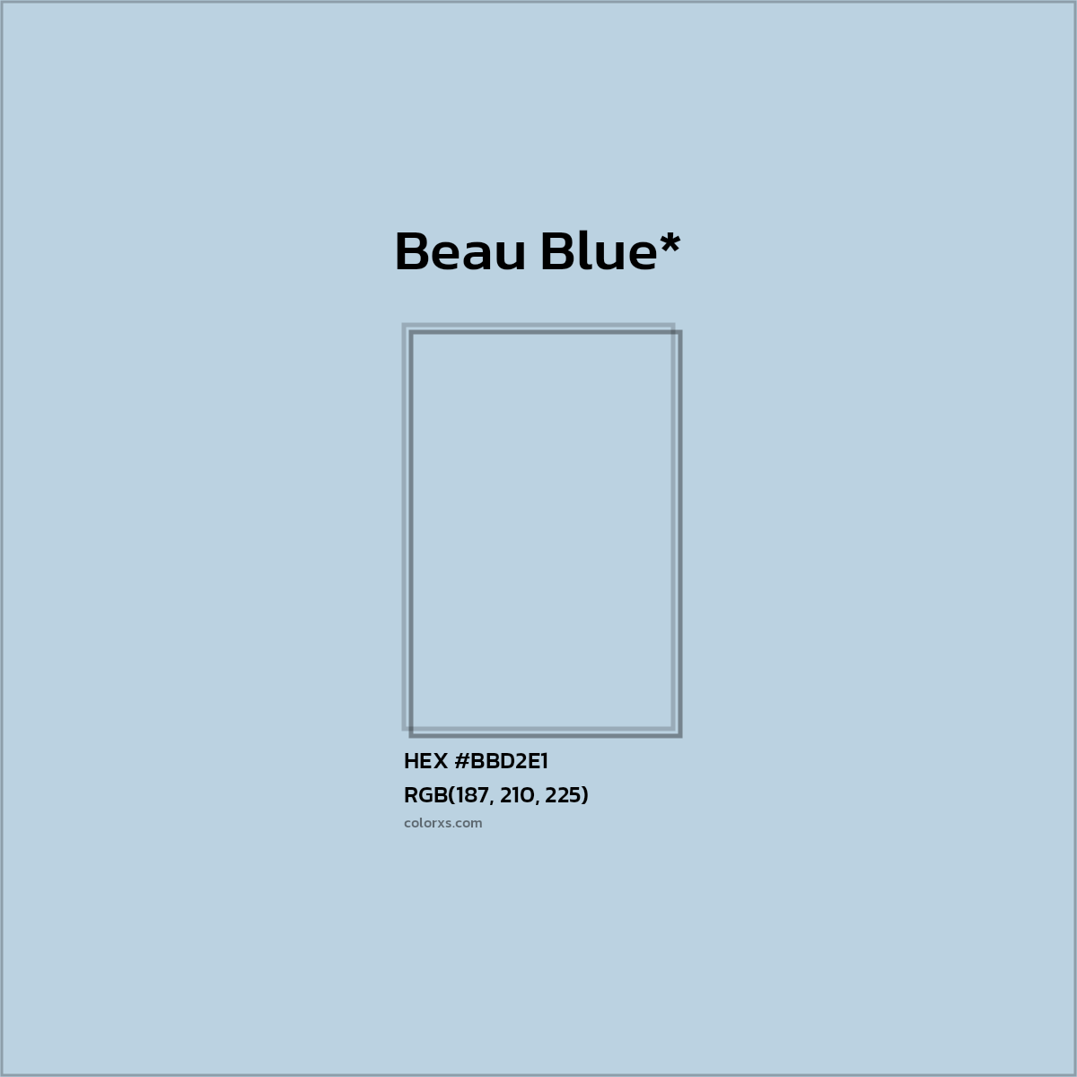 HEX #BBD2E1 Color Name, Color Code, Palettes, Similar Paints, Images