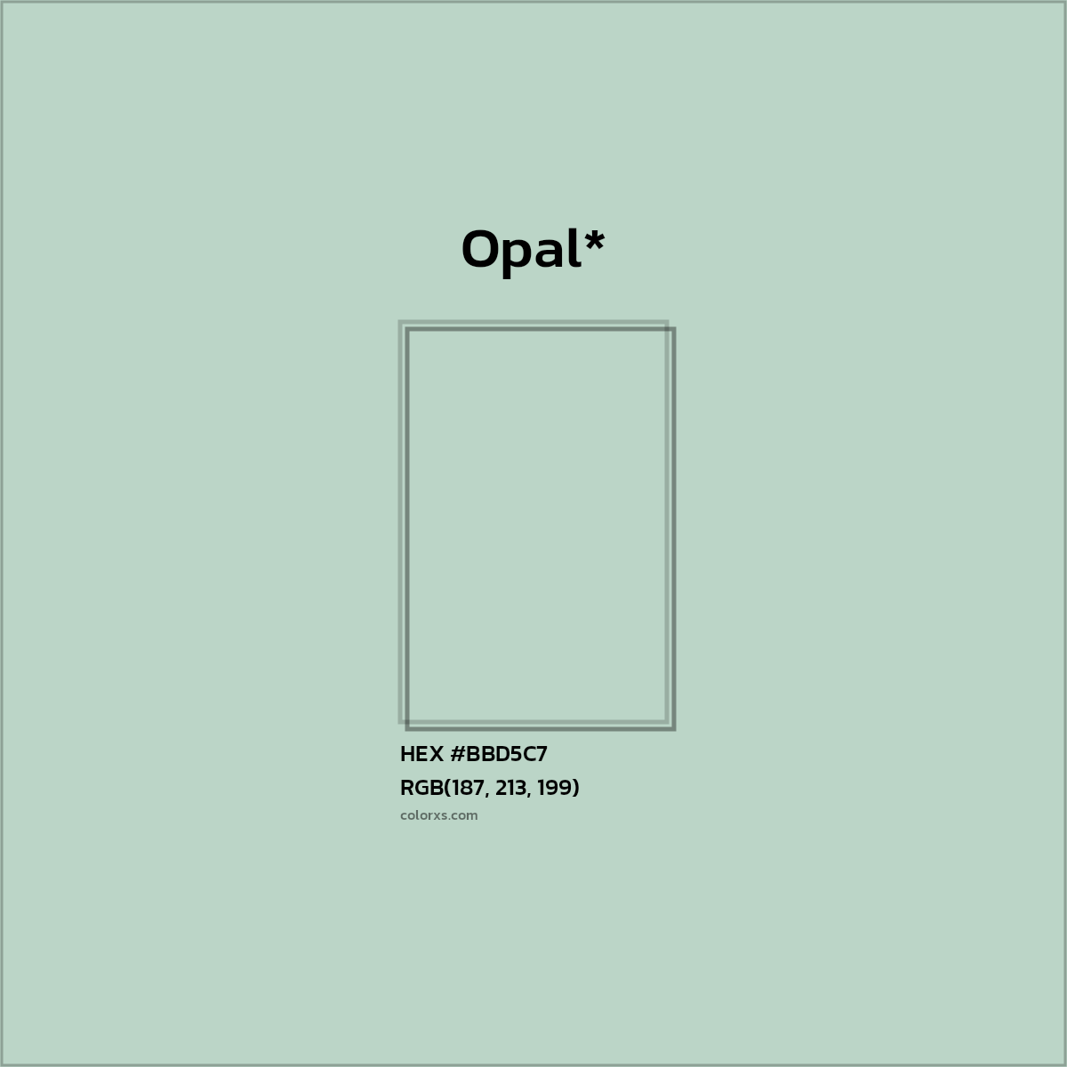 HEX #BBD5C7 Color Name, Color Code, Palettes, Similar Paints, Images