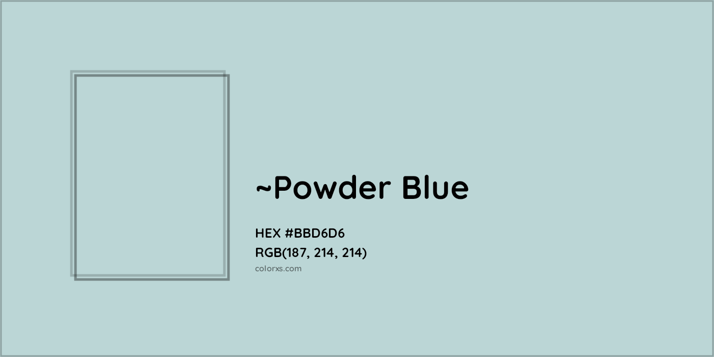 HEX #BBD6D6 Color Name, Color Code, Palettes, Similar Paints, Images