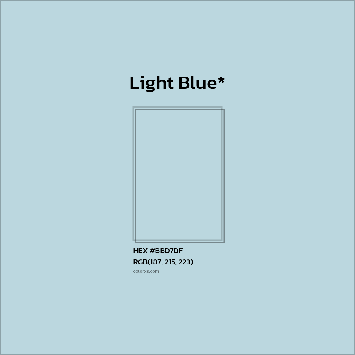HEX #BBD7DF Color Name, Color Code, Palettes, Similar Paints, Images