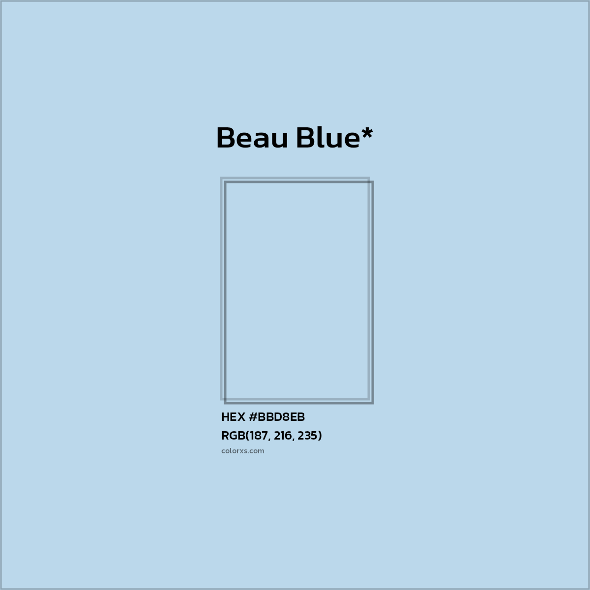 HEX #BBD8EB Color Name, Color Code, Palettes, Similar Paints, Images