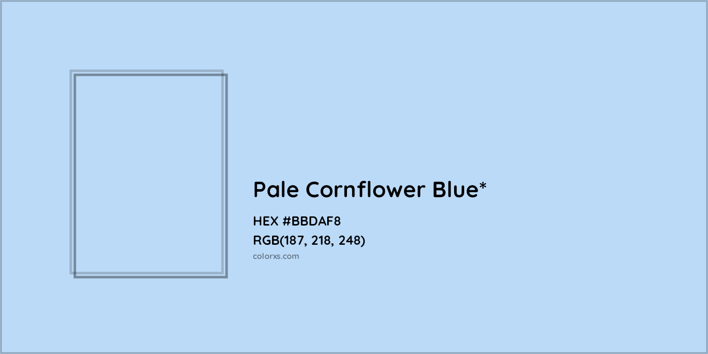 HEX #BBDAF8 Color Name, Color Code, Palettes, Similar Paints, Images