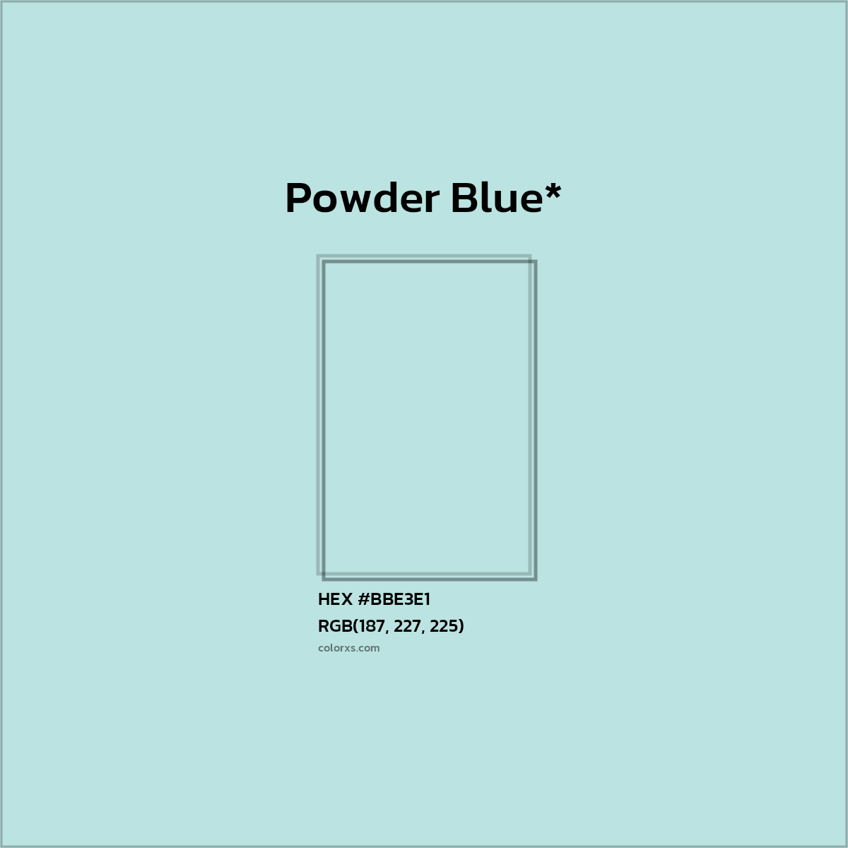 HEX #BBE3E1 Color Name, Color Code, Palettes, Similar Paints, Images
