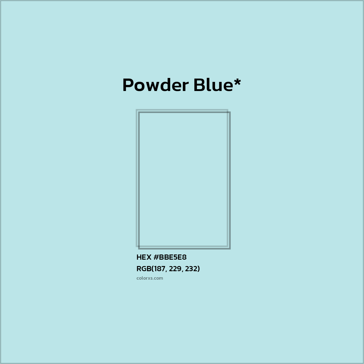 HEX #BBE5E8 Color Name, Color Code, Palettes, Similar Paints, Images