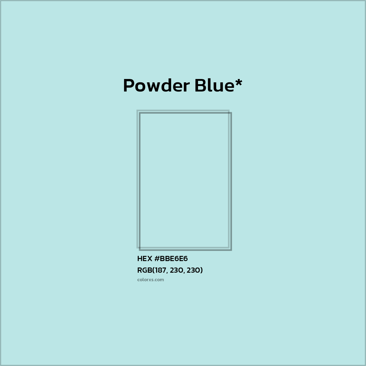 HEX #BBE6E6 Color Name, Color Code, Palettes, Similar Paints, Images