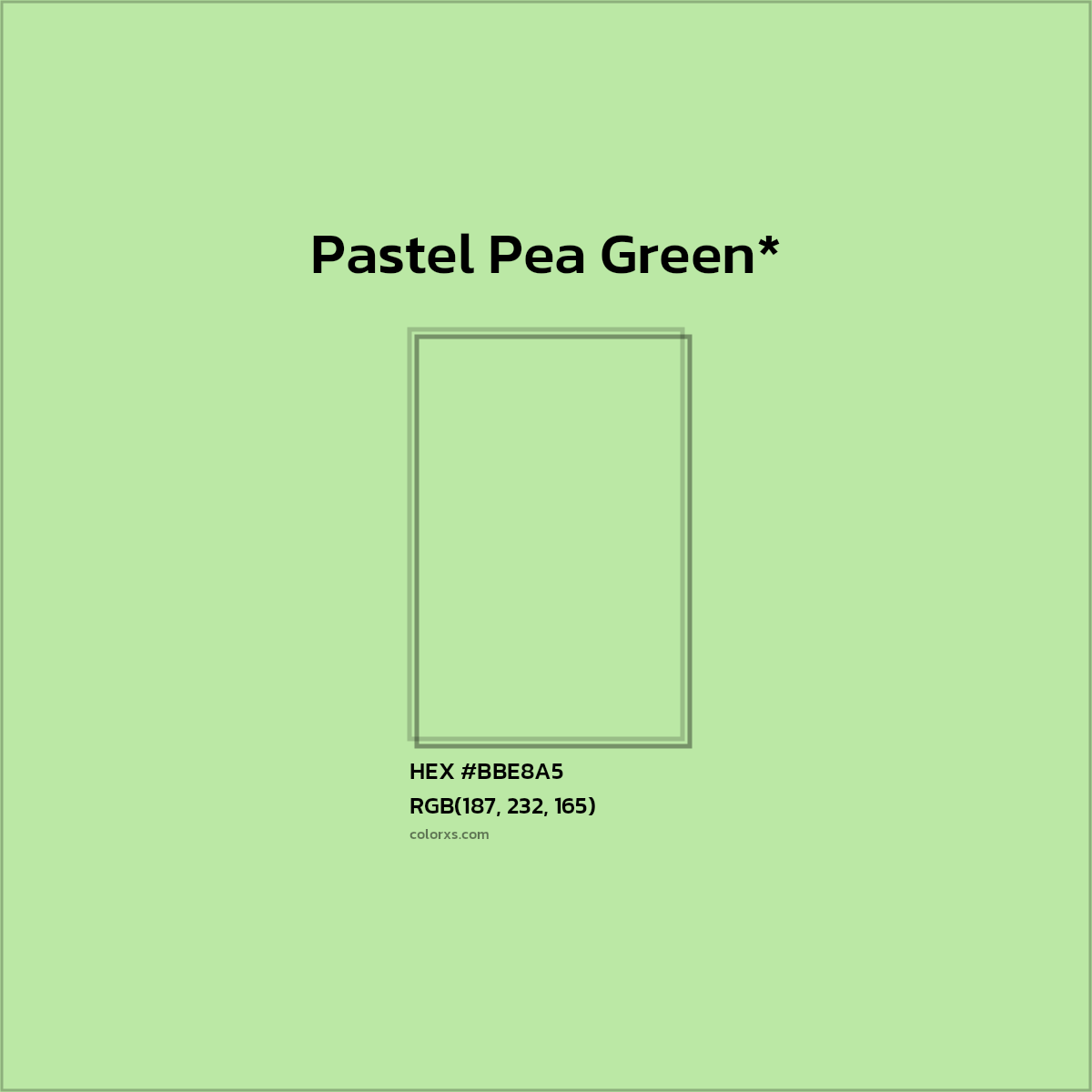 HEX #BBE8A5 Color Name, Color Code, Palettes, Similar Paints, Images