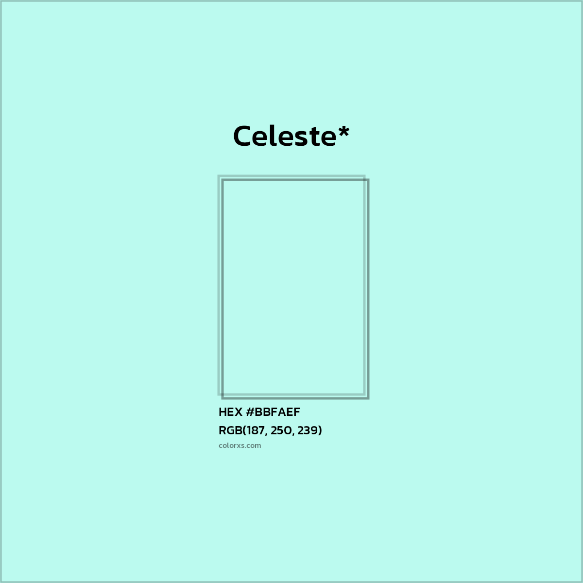 HEX #BBFAEF Color Name, Color Code, Palettes, Similar Paints, Images