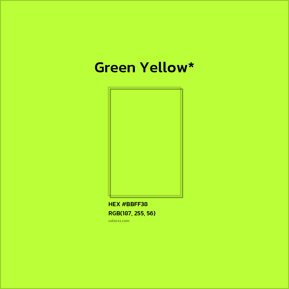 HEX #BBFF38 Color Name, Color Code, Palettes, Similar Paints, Images