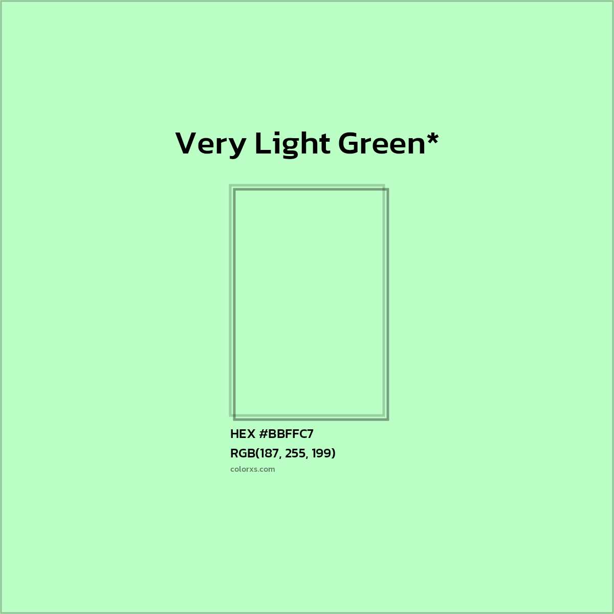 HEX #BBFFC7 Color Name, Color Code, Palettes, Similar Paints, Images