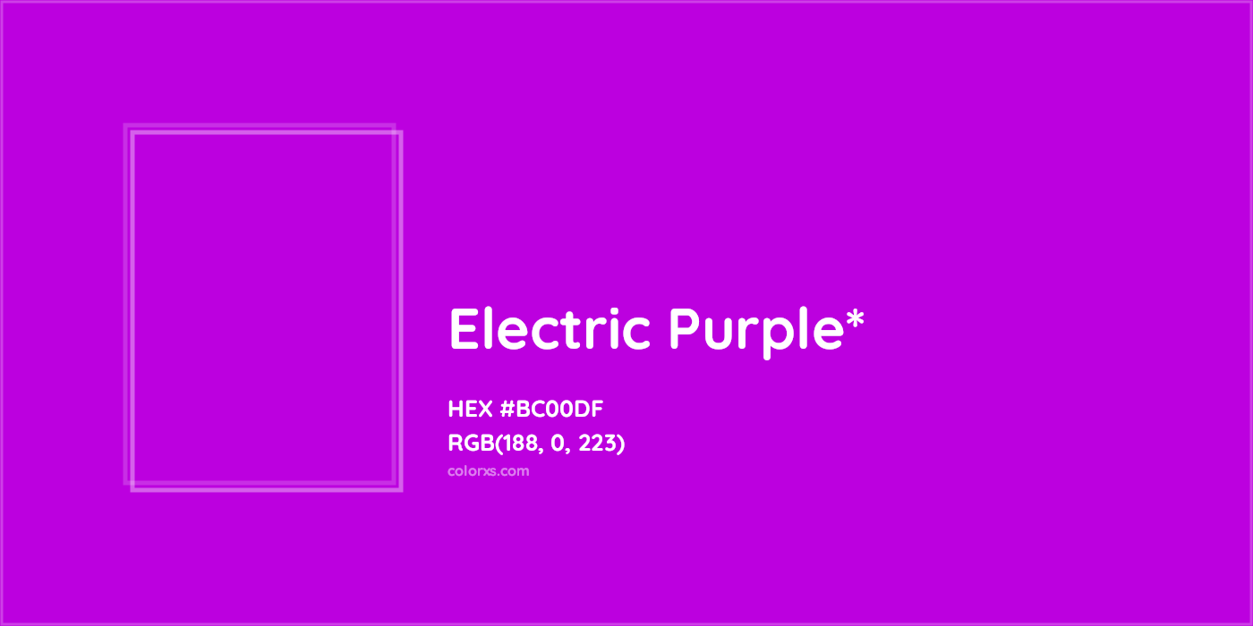 HEX #BC00DF Color Name, Color Code, Palettes, Similar Paints, Images