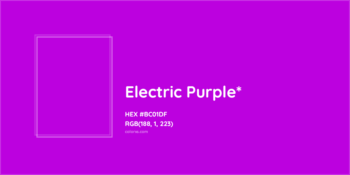 HEX #BC01DF Color Name, Color Code, Palettes, Similar Paints, Images