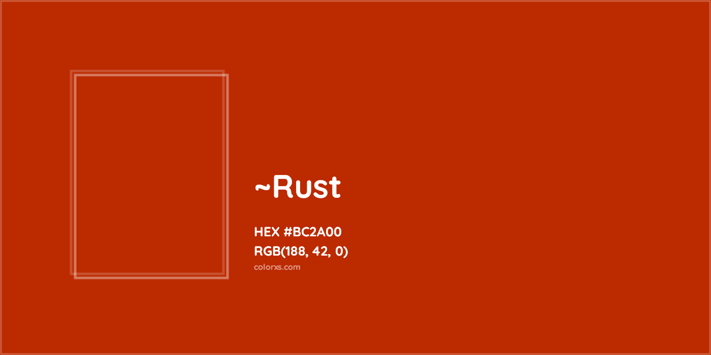 HEX #BC2A00 Color Name, Color Code, Palettes, Similar Paints, Images