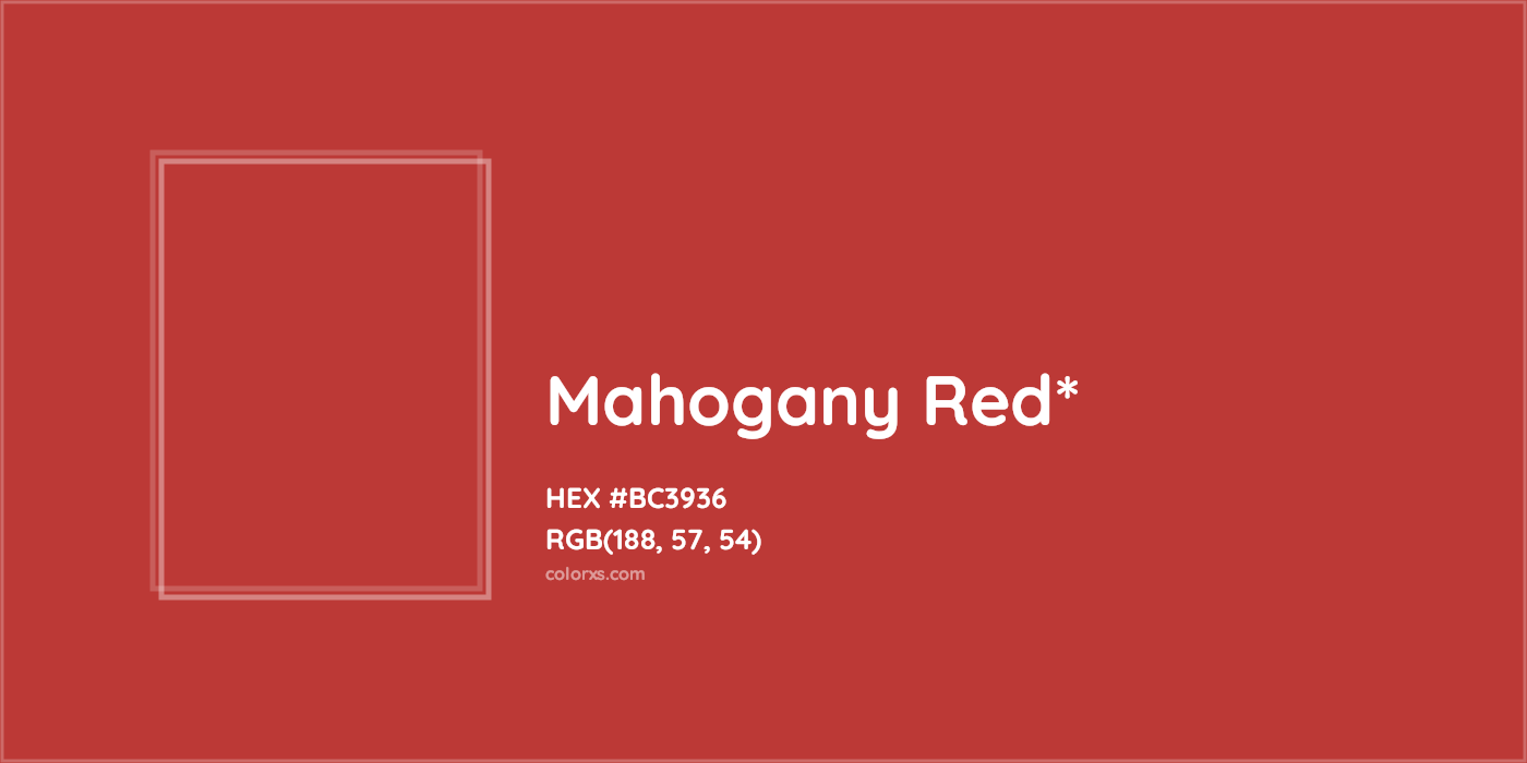 HEX #BC3936 Color Name, Color Code, Palettes, Similar Paints, Images