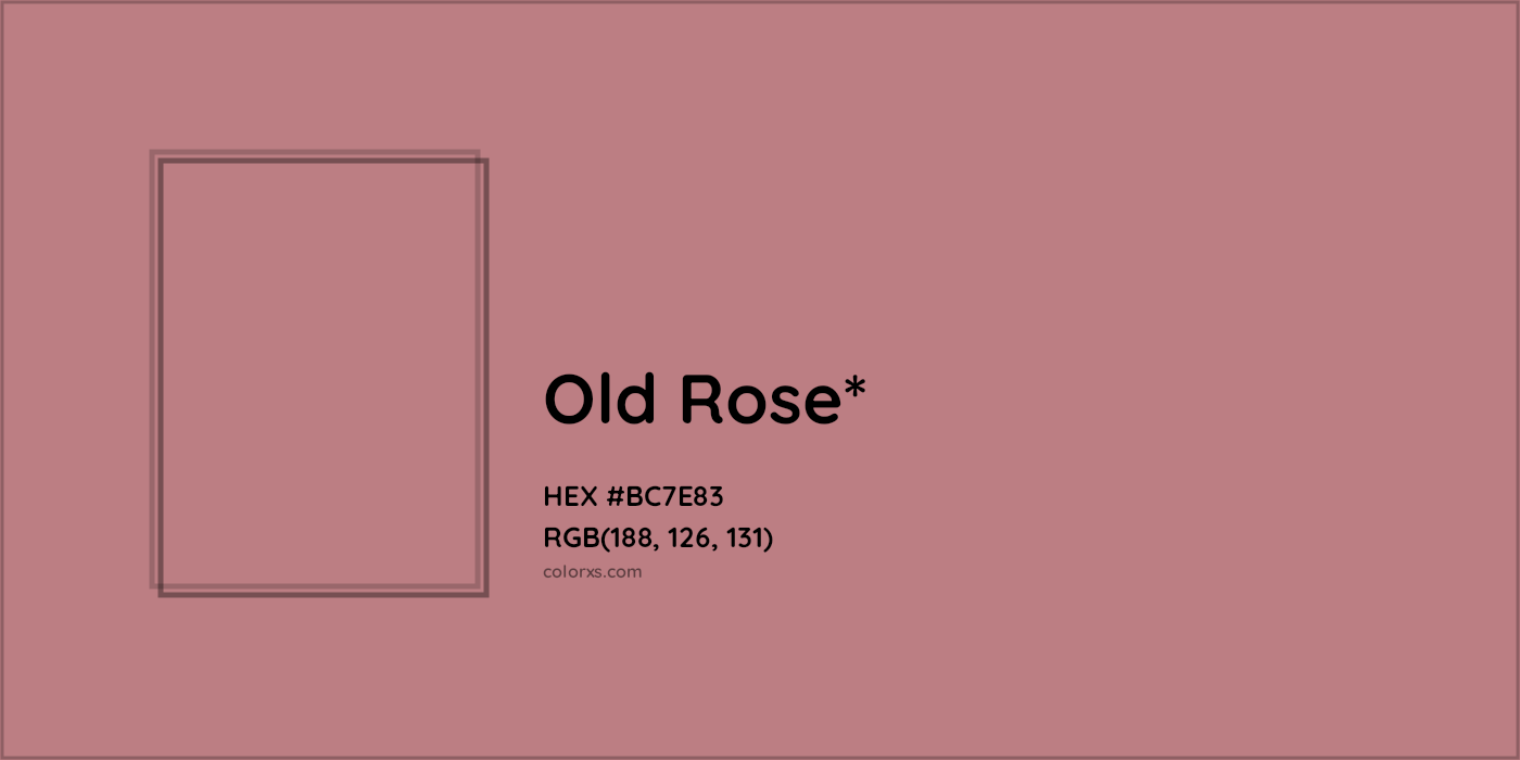 HEX #BC7E83 Color Name, Color Code, Palettes, Similar Paints, Images