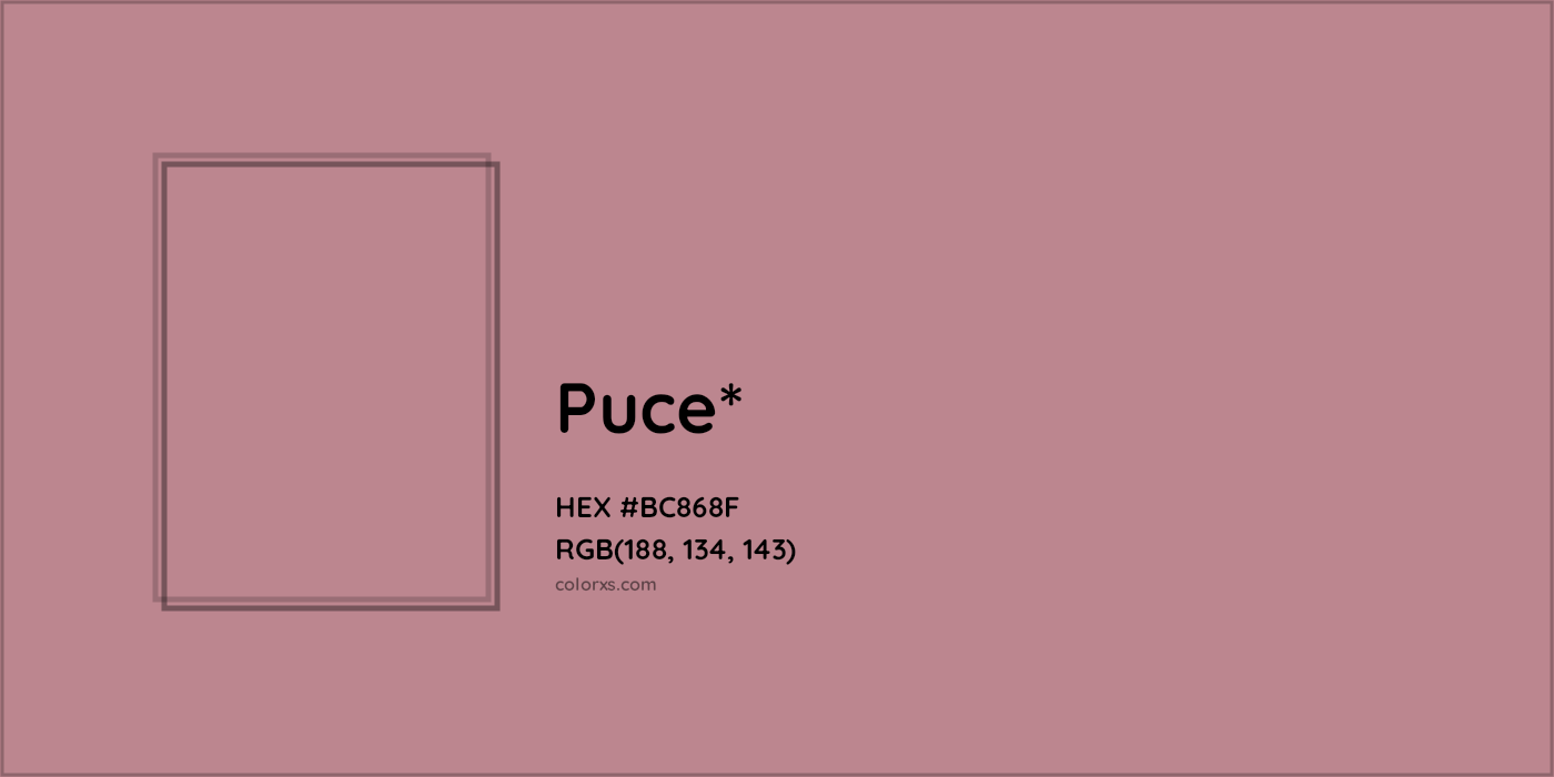 HEX #BC868F Color Name, Color Code, Palettes, Similar Paints, Images