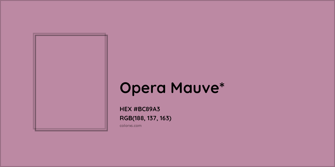 HEX #BC89A3 Color Name, Color Code, Palettes, Similar Paints, Images
