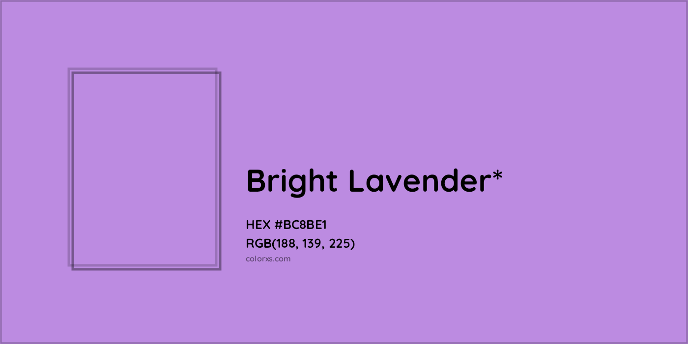 HEX #BC8BE1 Color Name, Color Code, Palettes, Similar Paints, Images