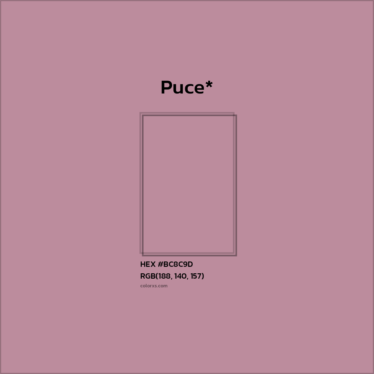 HEX #BC8C9D Color Name, Color Code, Palettes, Similar Paints, Images