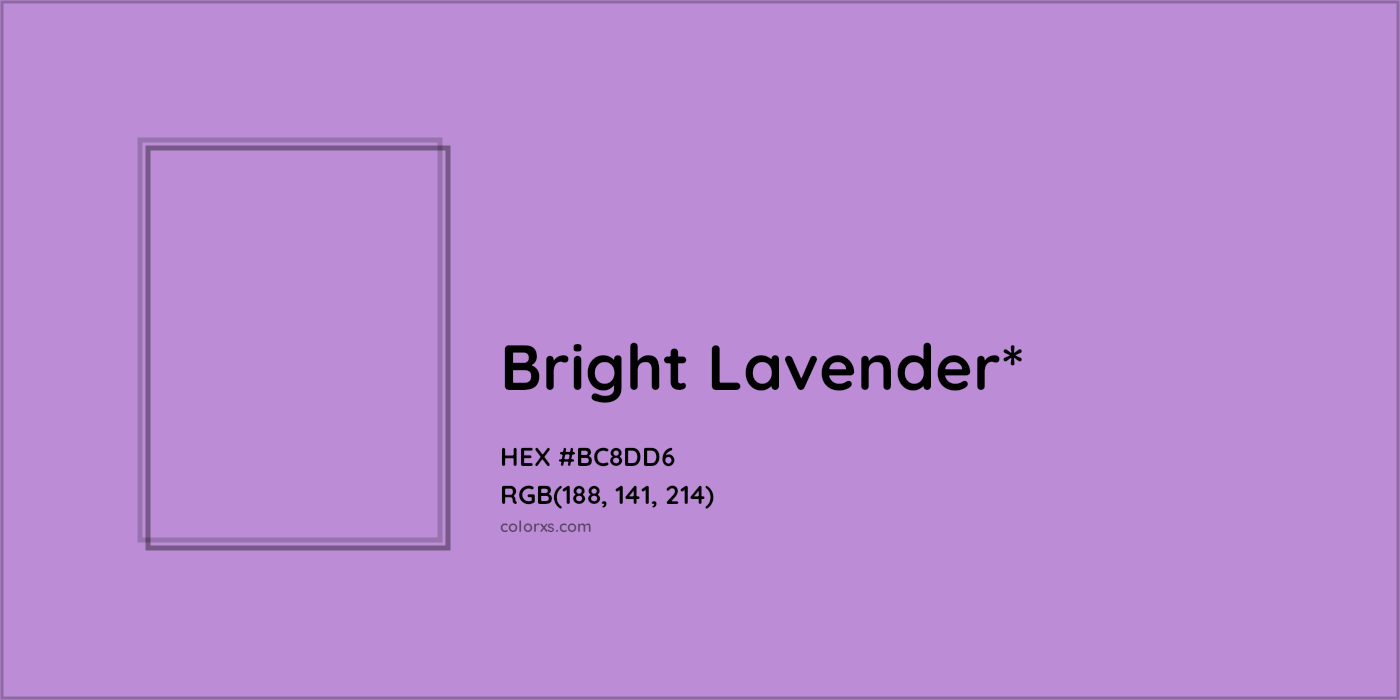 HEX #BC8DD6 Color Name, Color Code, Palettes, Similar Paints, Images