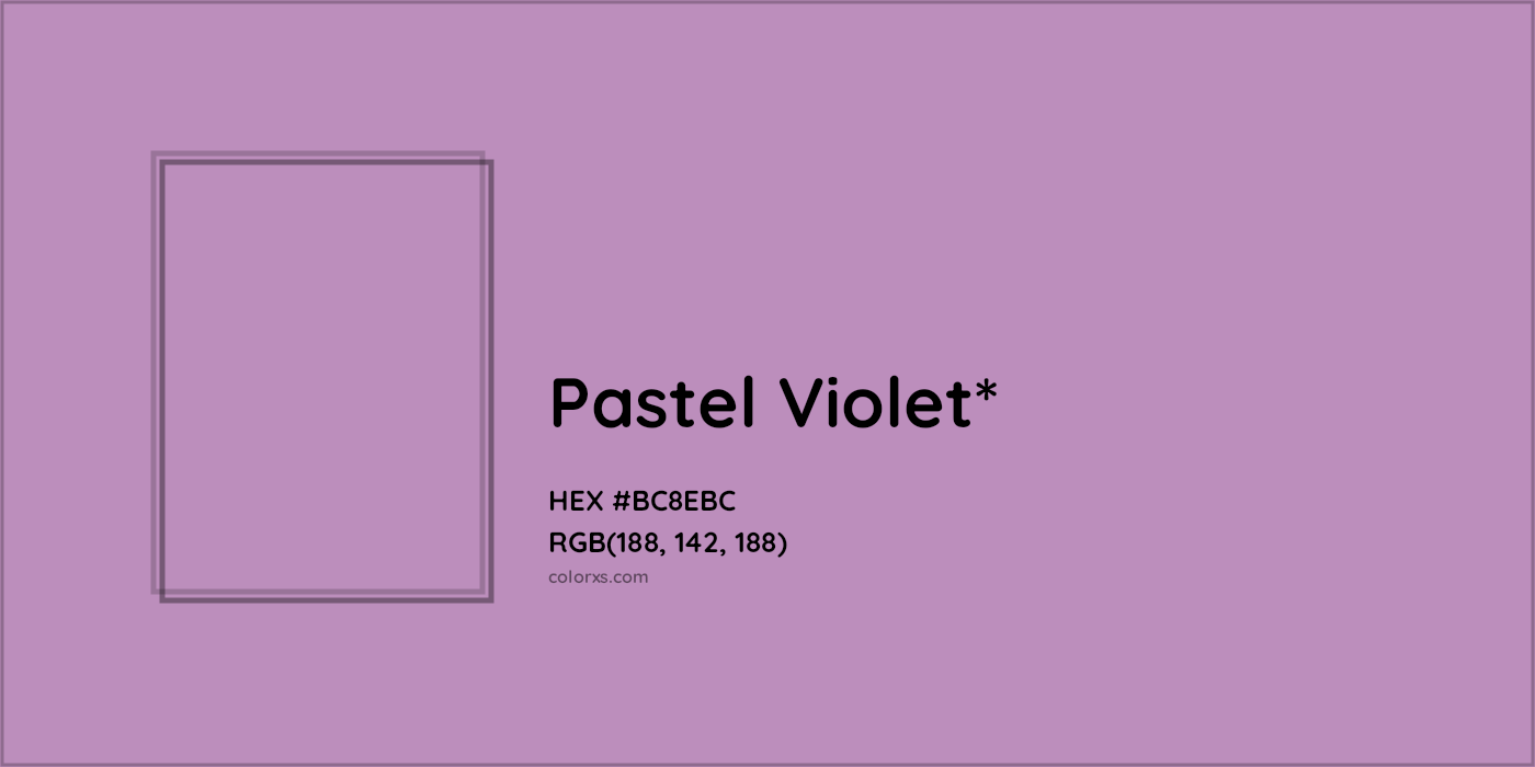 HEX #BC8EBC Color Name, Color Code, Palettes, Similar Paints, Images