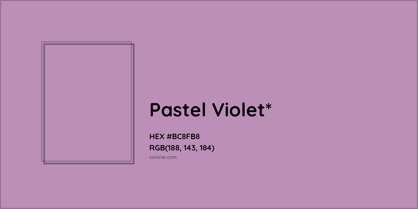 HEX #BC8FB8 Color Name, Color Code, Palettes, Similar Paints, Images