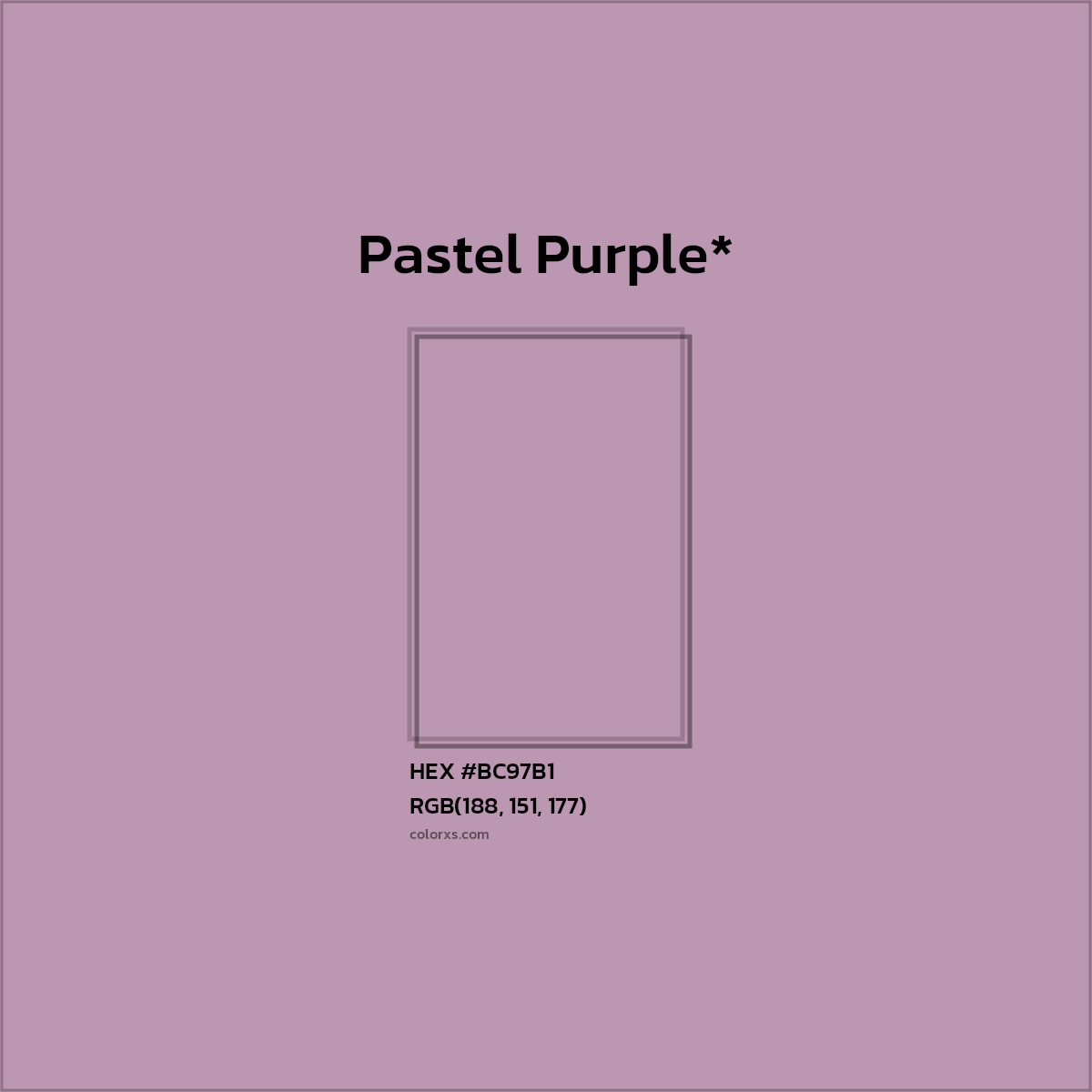 HEX #BC97B1 Color Name, Color Code, Palettes, Similar Paints, Images