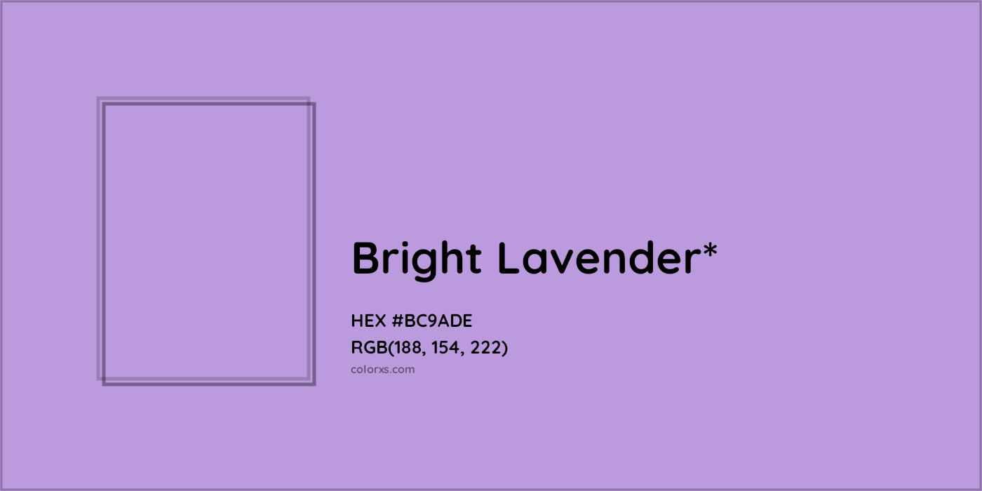 HEX #BC9ADE Color Name, Color Code, Palettes, Similar Paints, Images