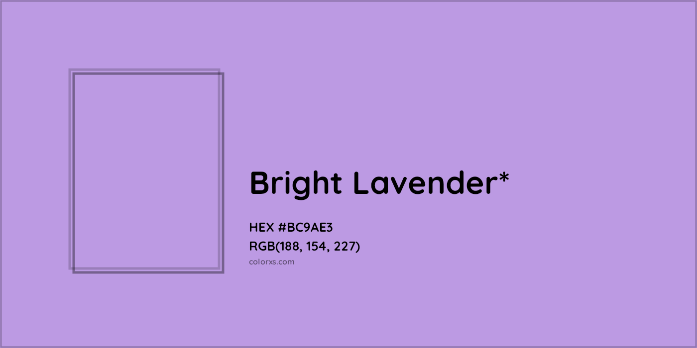 HEX #BC9AE3 Color Name, Color Code, Palettes, Similar Paints, Images