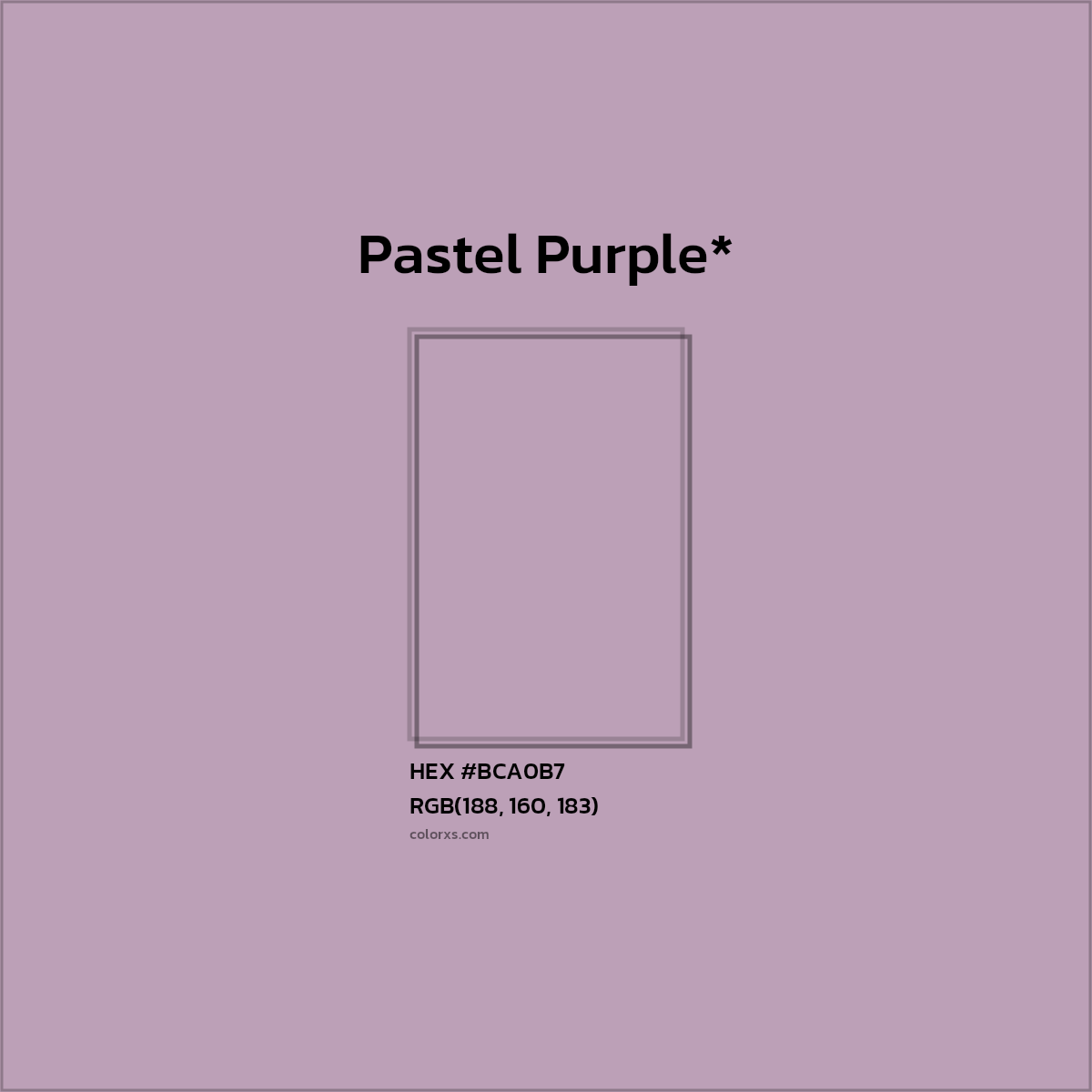 HEX #BCA0B7 Color Name, Color Code, Palettes, Similar Paints, Images