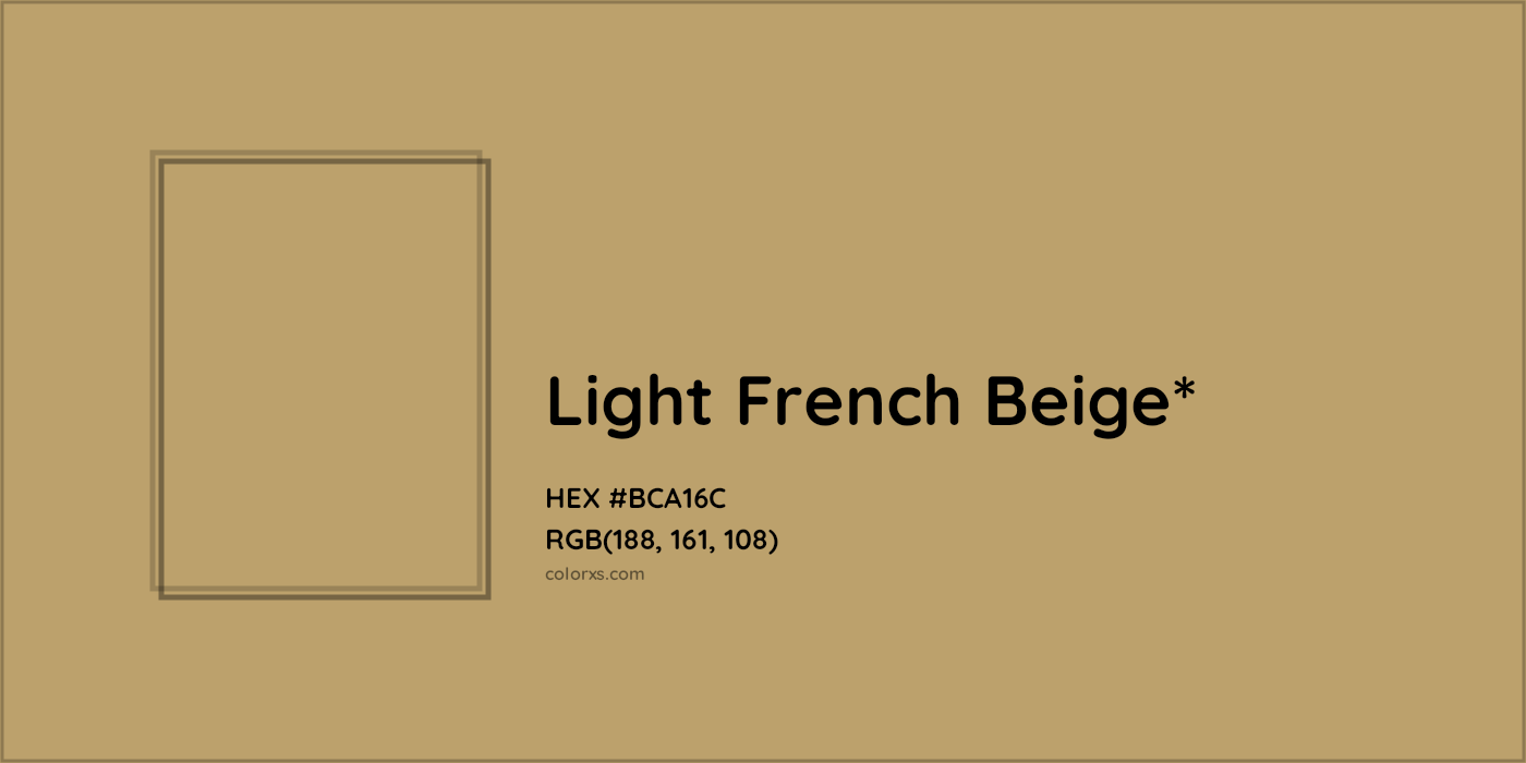 HEX #BCA16C Color Name, Color Code, Palettes, Similar Paints, Images